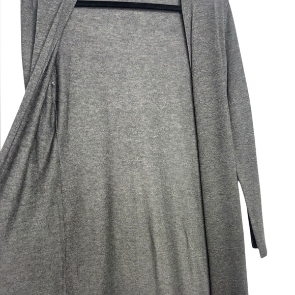 White House Wool Blend Open Front Long Cardigan Long Sleeve Lightweight Gray M - Picture 3 of 13